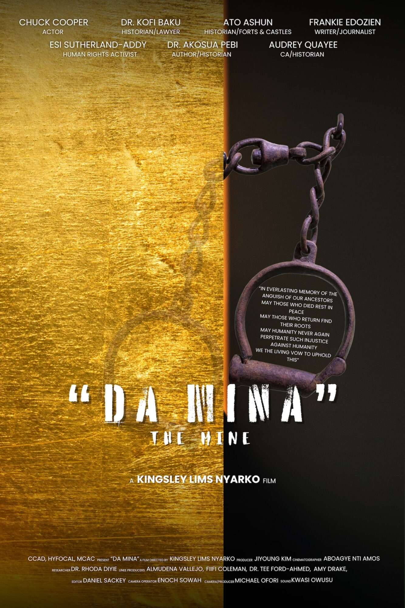 Da Mina documentary poster, a Kingsley Lims Nyarko film