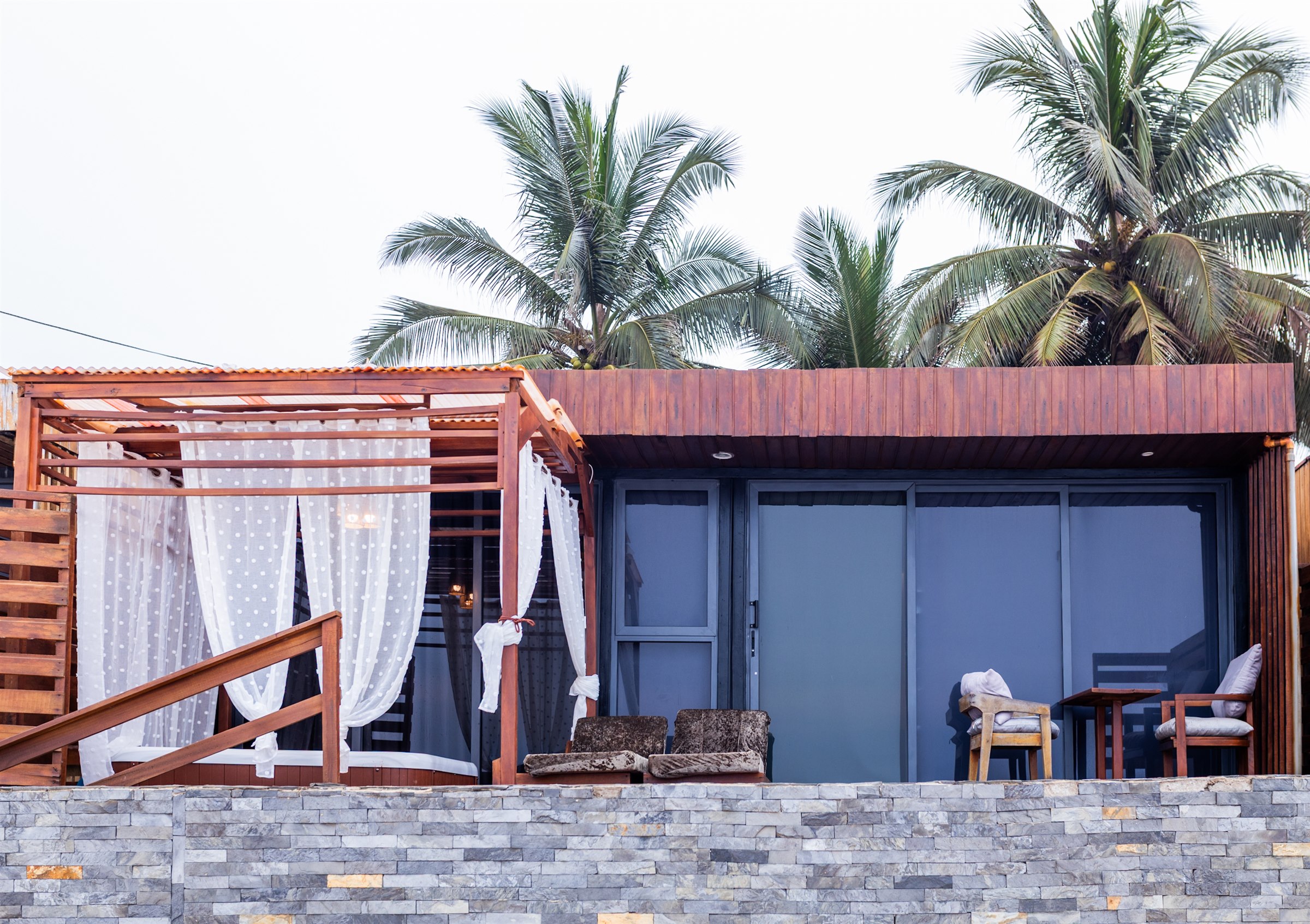 Outdoor patio and landscape