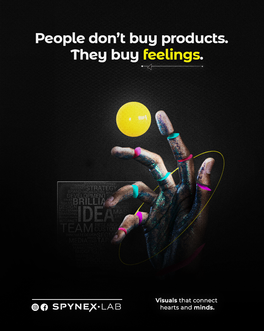 Creative work shaped by human feeling